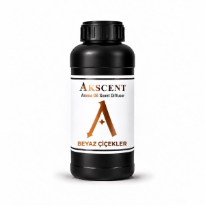 AKSCENT Beyaz Çiçekler Koku Makinesi Koku Kartuşu Esansı 500 ml
