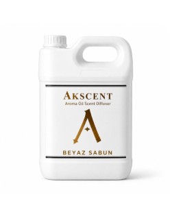 AKSCENT Beyaz Sabun Koku Makinesi Koku Kartuşu Esansı 5 Litre – Ultra Ekonomik Ambalaj